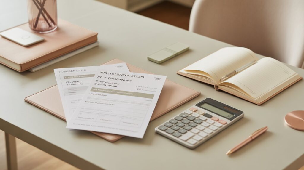 Symbolbild Immobilienfinanzierung mit Unterlagen und Schlüssel