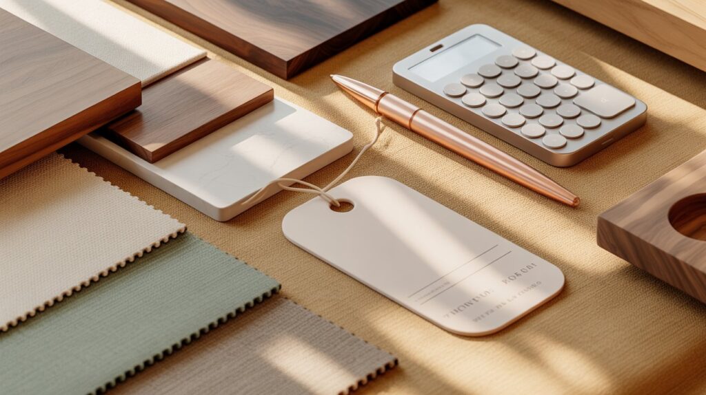 möblierungszuschlag berechnen flatlay in beige und rose gold vermögensliebe stil“